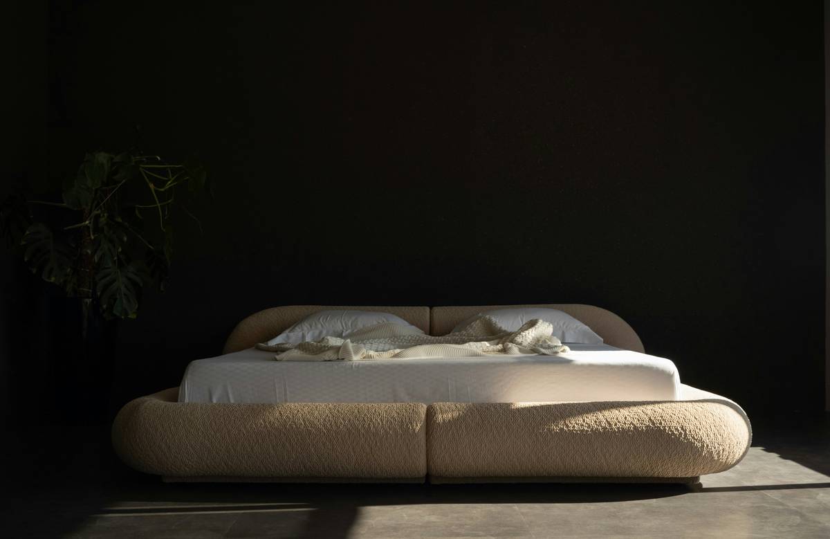 jj bed n furniture setup with integrated lighting and cable management