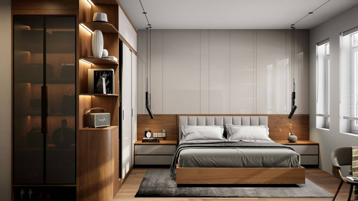 A sleek gaming bed frame twin with under-bed storage, cable routing channels, and a monitor mount above the headboard